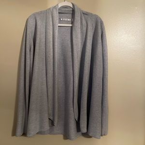 Classy, cute gray sweater/cardigan!